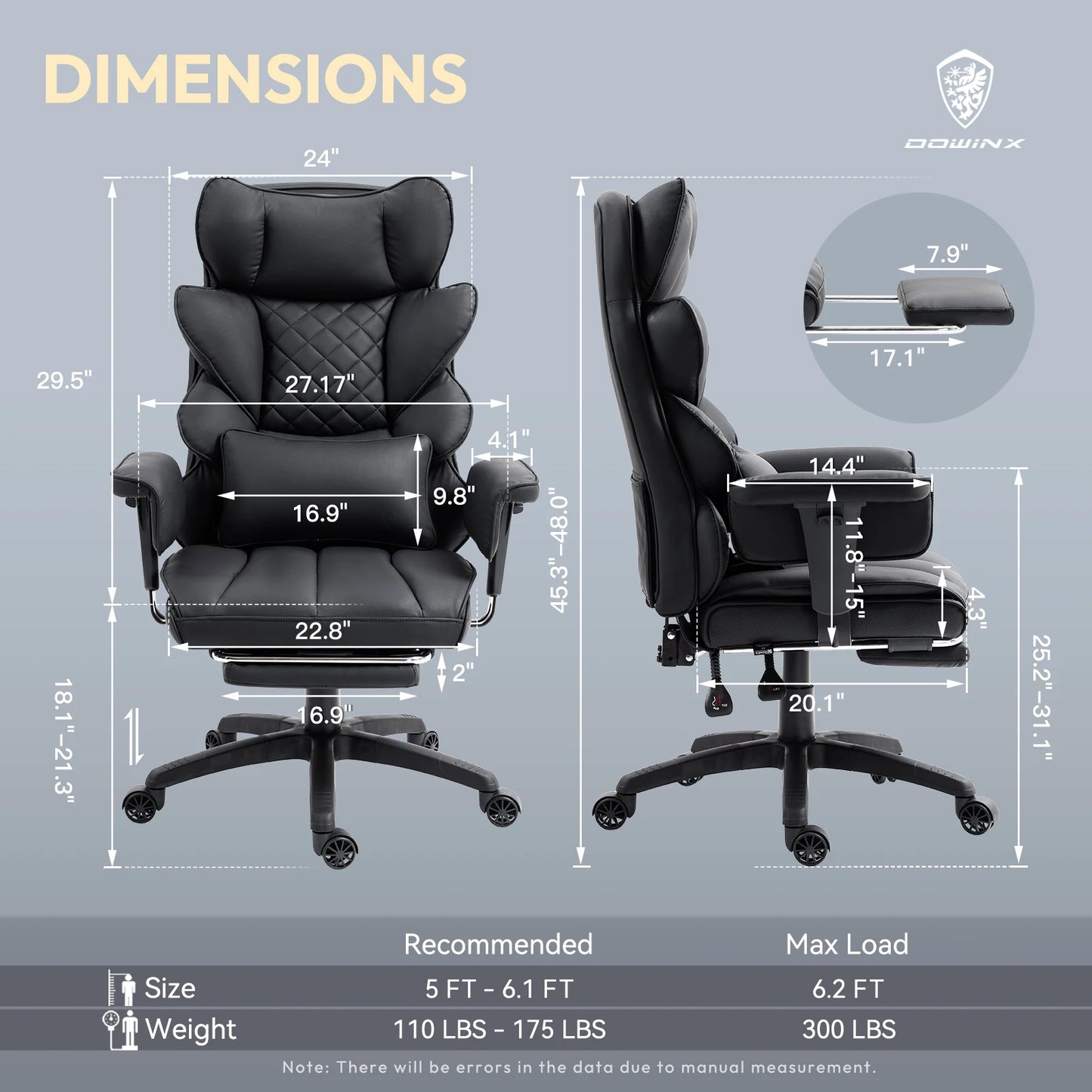 Big & Tall Gaming Office Chair with Lumbar Support