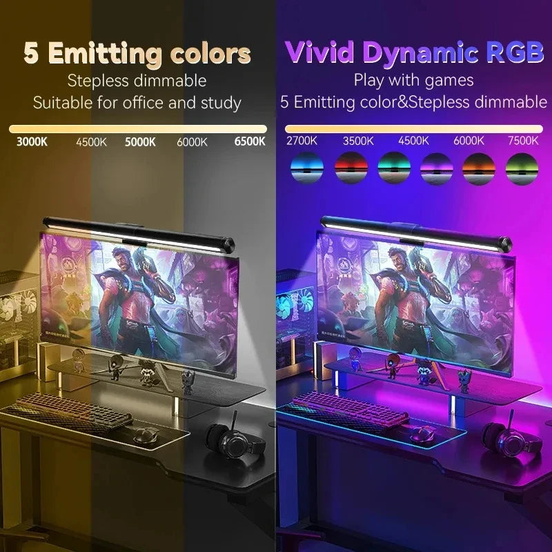 RGB LED Desk Lamp with Eye-Caring