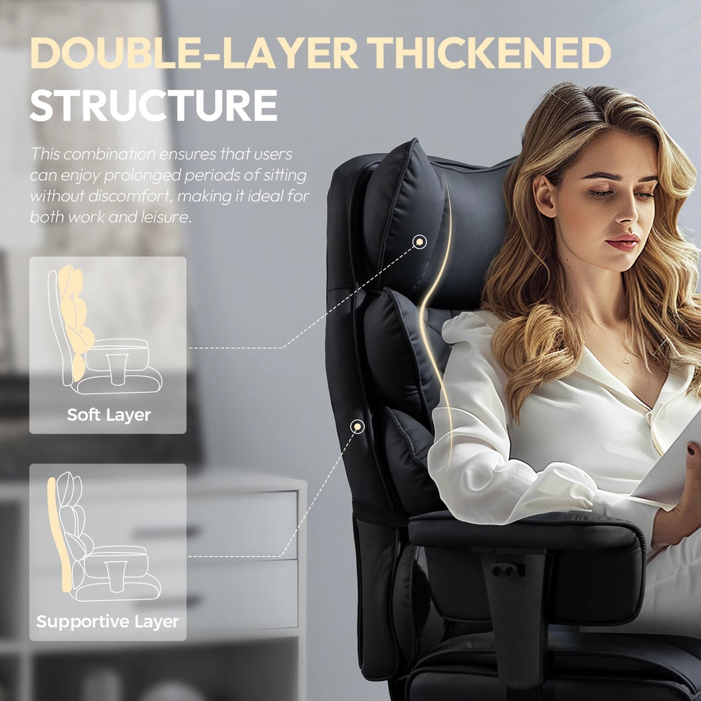 Big & Tall Gaming Office Chair with Lumbar Support