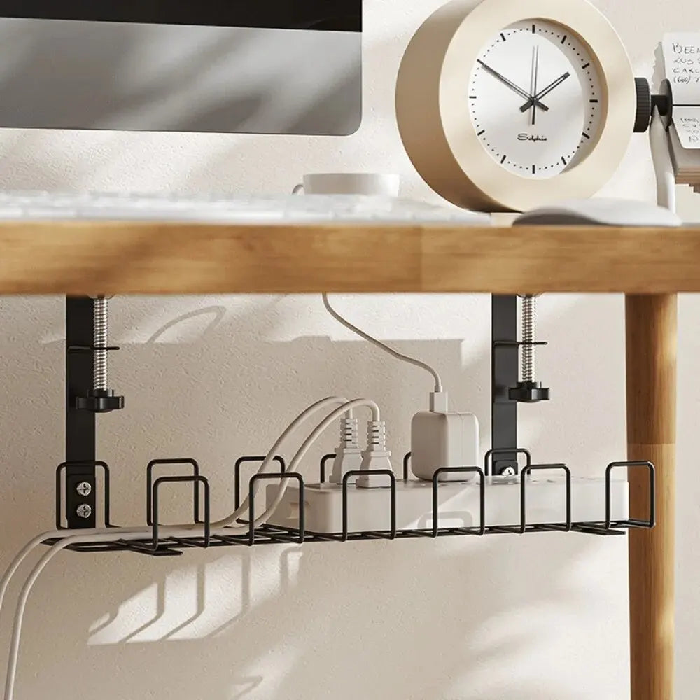 Under-Desk Metal Cable Management Tray