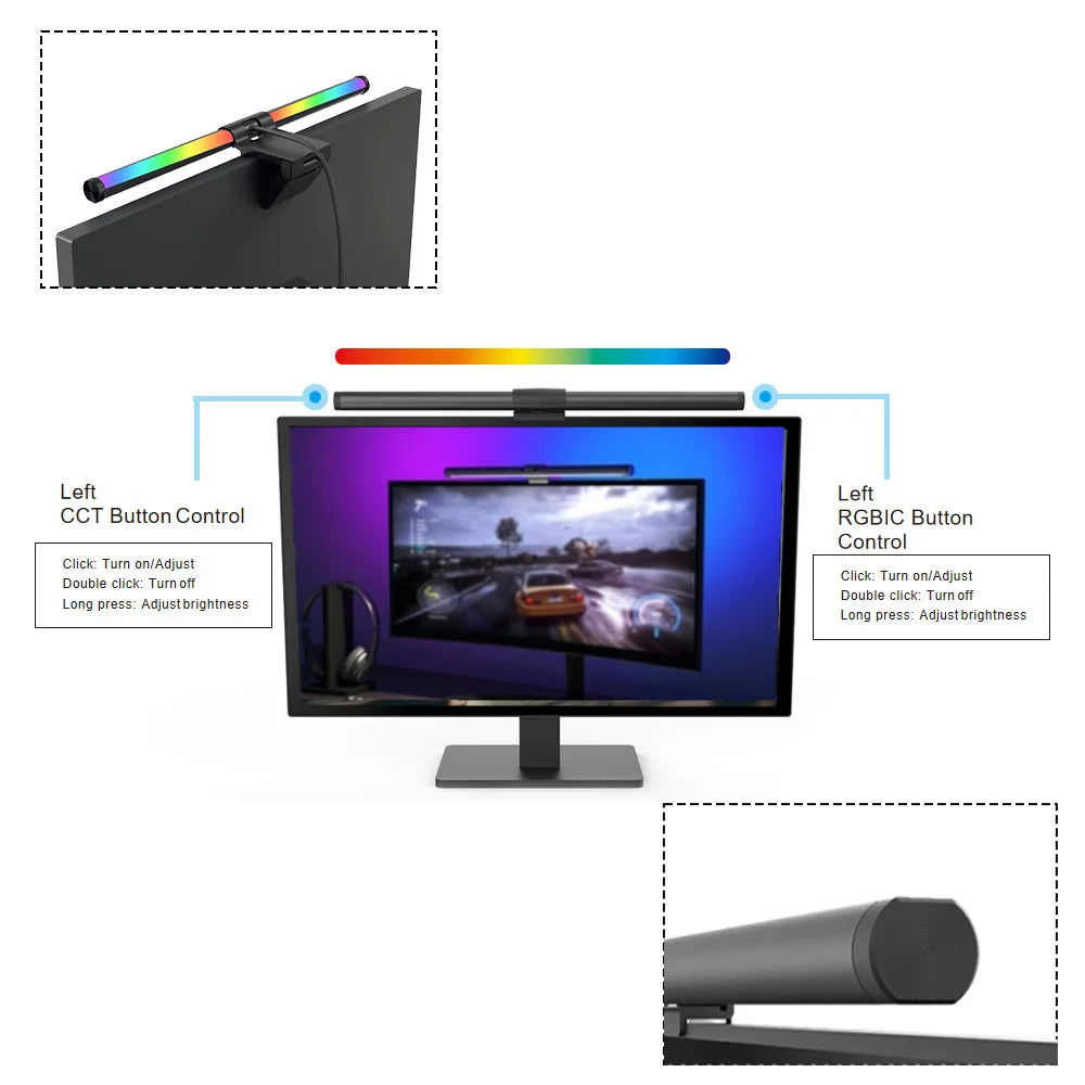 RGB LED Desk Lamp with Eye-Caring