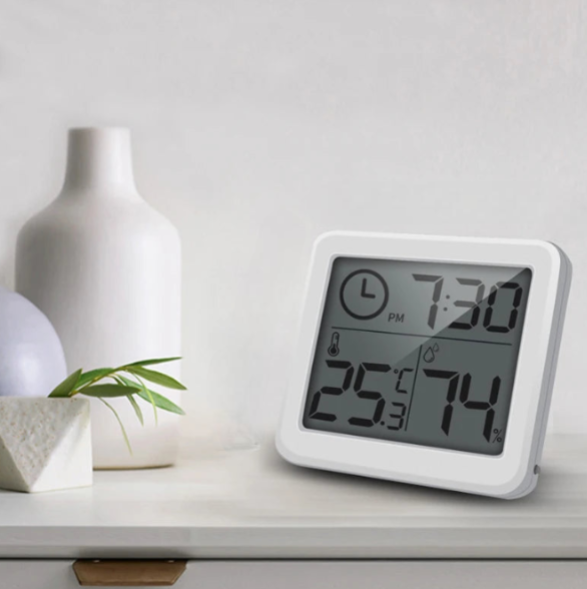 Digital Desk Clock with Temperature Display