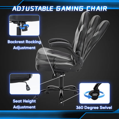 Ergonomic Gaming Office Chair with Armrests
